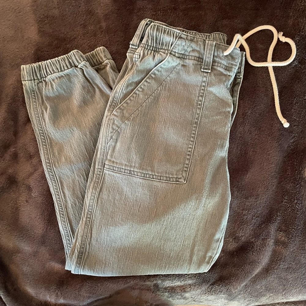 Green Denim Joggers
